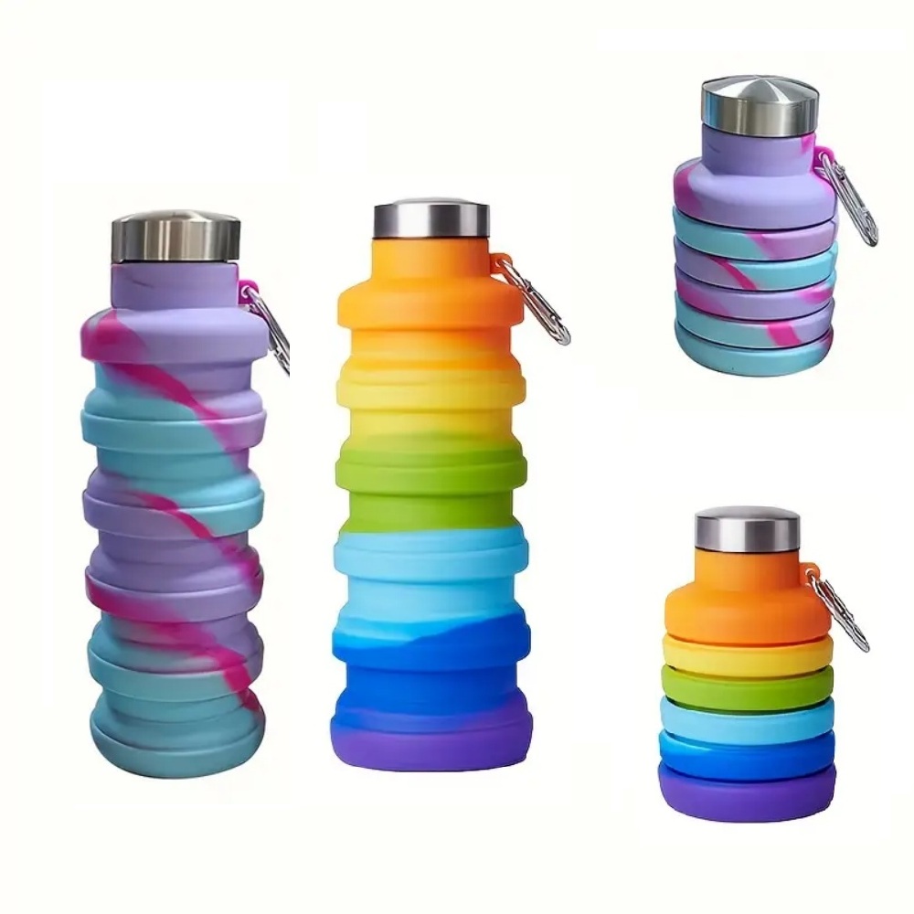 Collapsible Water Bottle - Botella de agua plegable de silicona