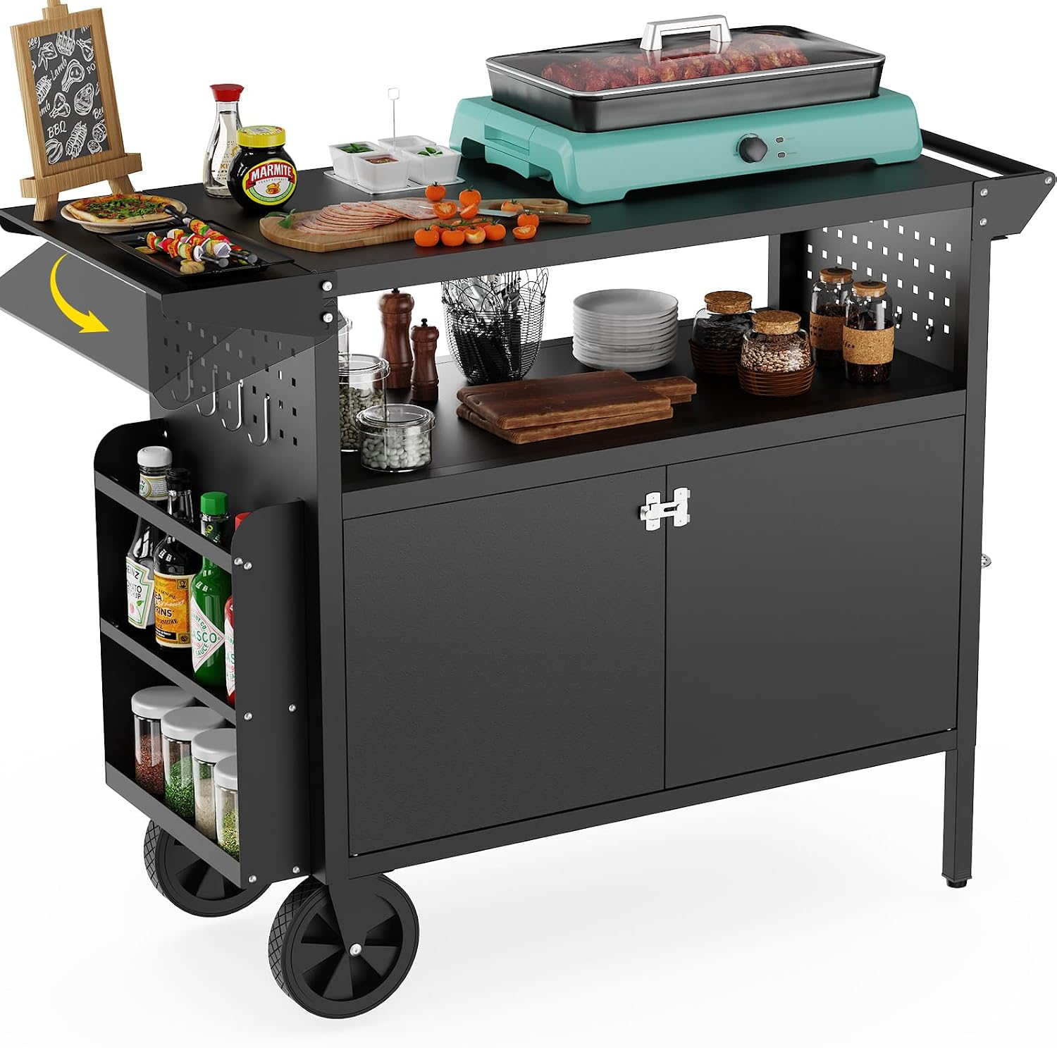 Outdoor Camping Food - Carrito de parrilla para exteriores con