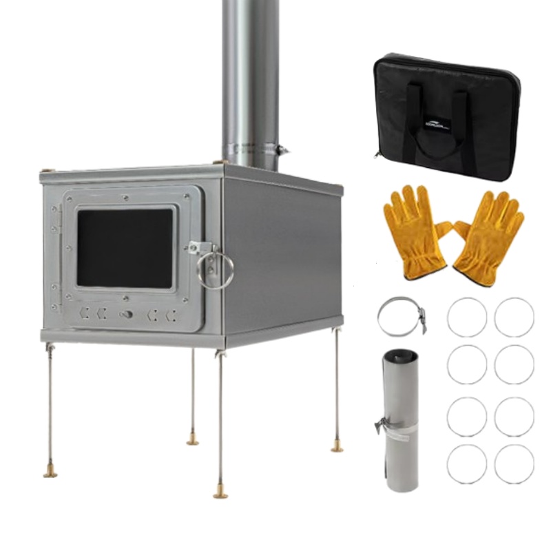 Outdoor Camping Wood Burning Stove - Tienda de campaña plegable, estufa ligera