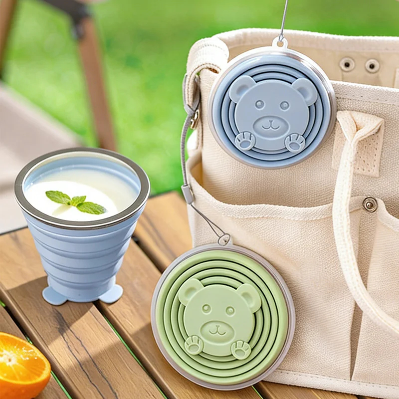 Collapsible Water Bottle - Vaso Plegable de Silicona Portátil para