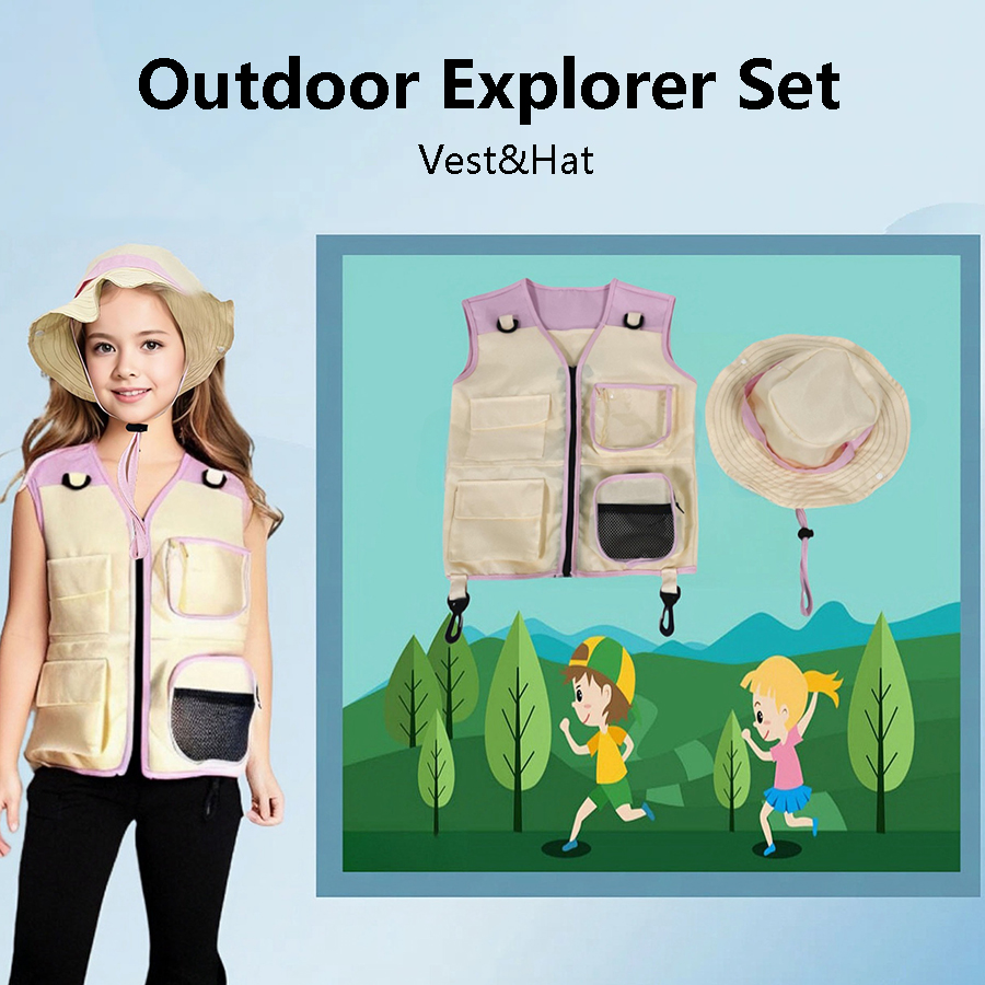 Outdoor Camping Activities For Kids - Chaleco de explorador para niños, traje