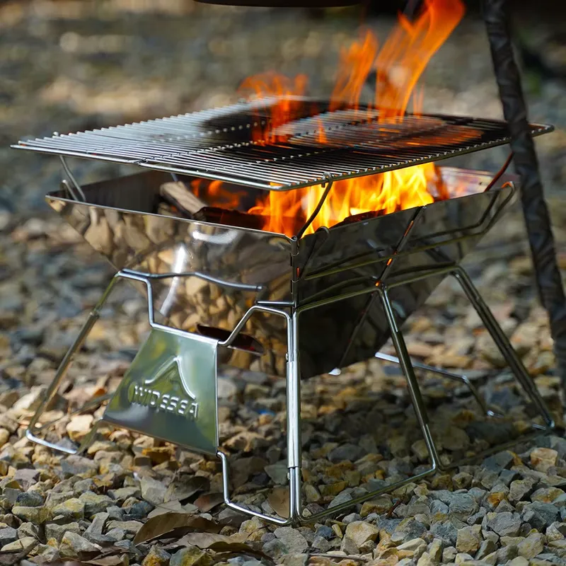 Parrilla para Barbacoa de Camp - Outdoor Camping Wood Burning Stove reseña y precio