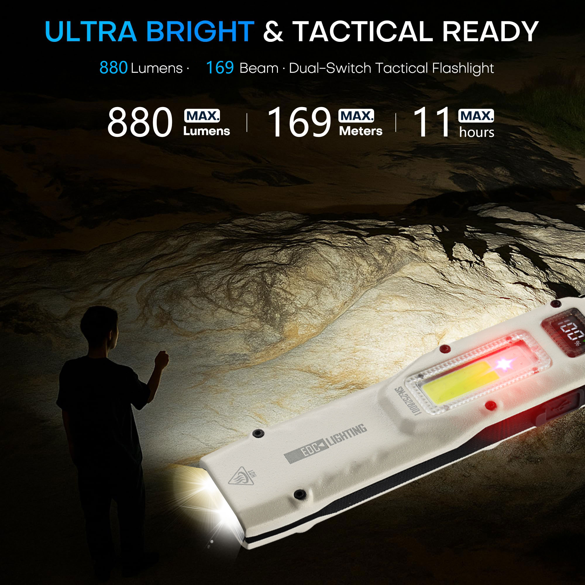 Linterna DE TRABAJO táctica ul - Outdoor Camping Lighting reseña y precio