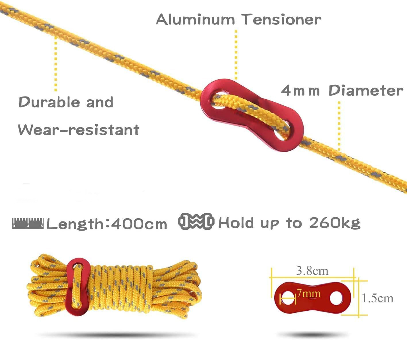 Cuerda reflectante para tienda - Outdoor Camping Guy reseña y precio