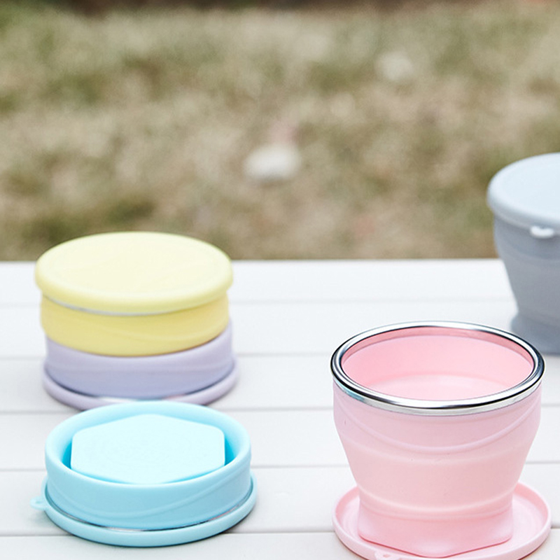 Taza de agua plegable de silic - Outdoor Camping Food reseña y precio