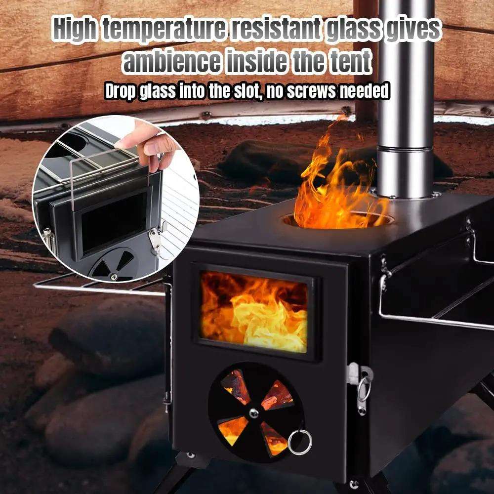 Estufa de Camping portátil par - Outdoor Camping Wood Burning Stove reseña y precio