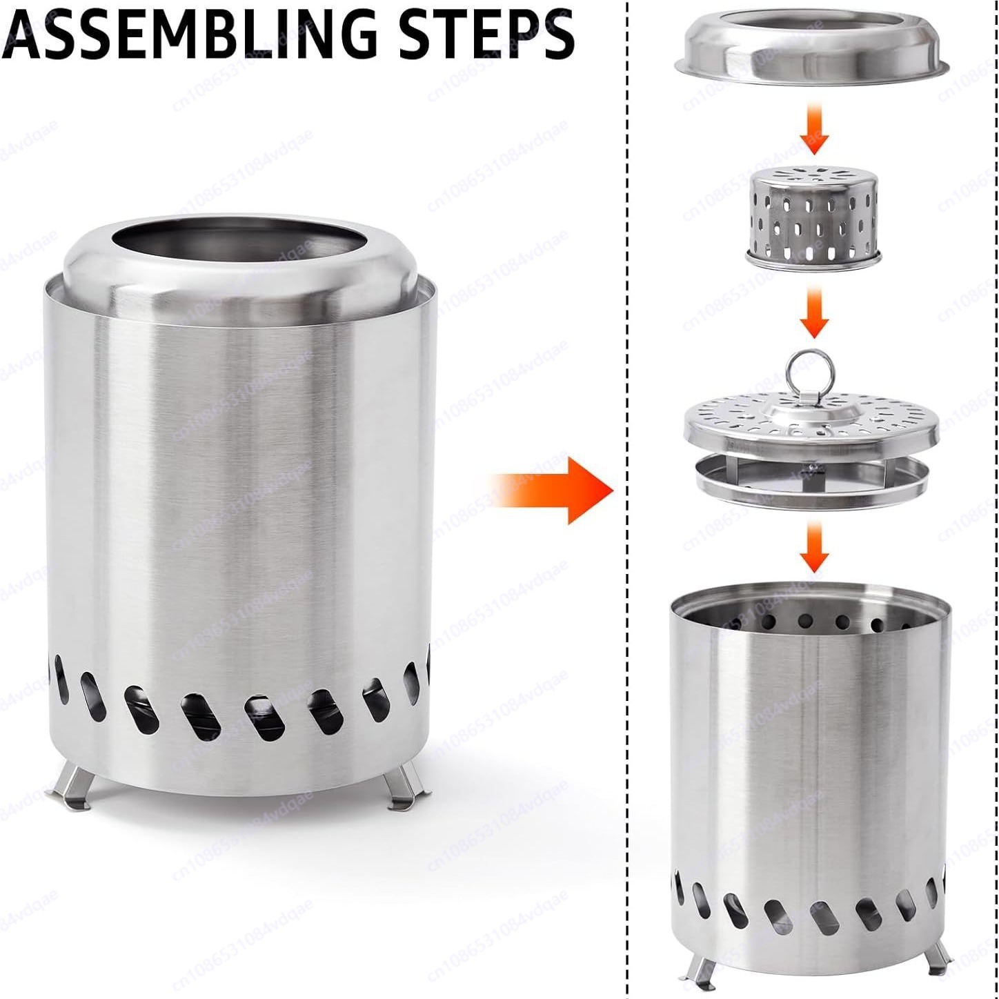 Estufa de leña de acero inoxid - Outdoor Camping Wood Burning Stove reseña y precio