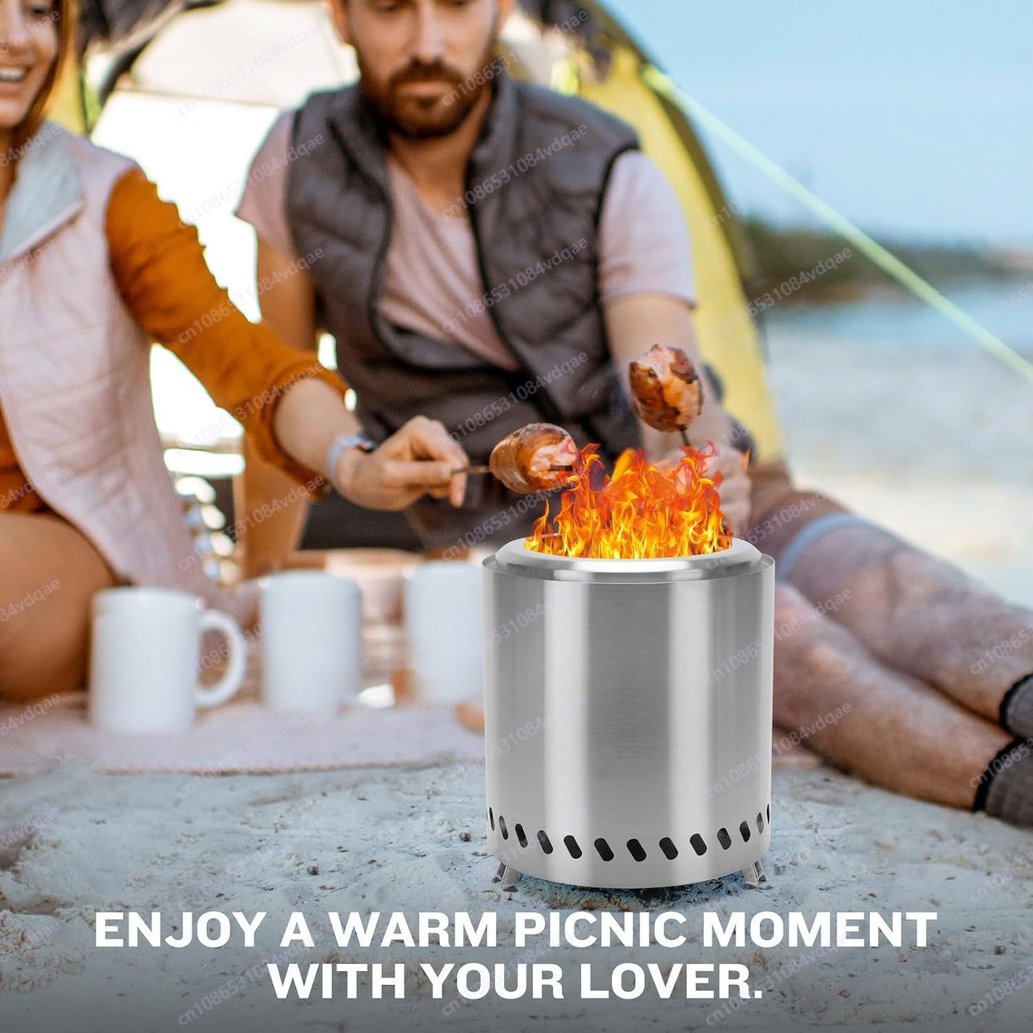 Estufa de leña de acero inoxid - Outdoor Camping Wood Burning Stove reseña y precio
