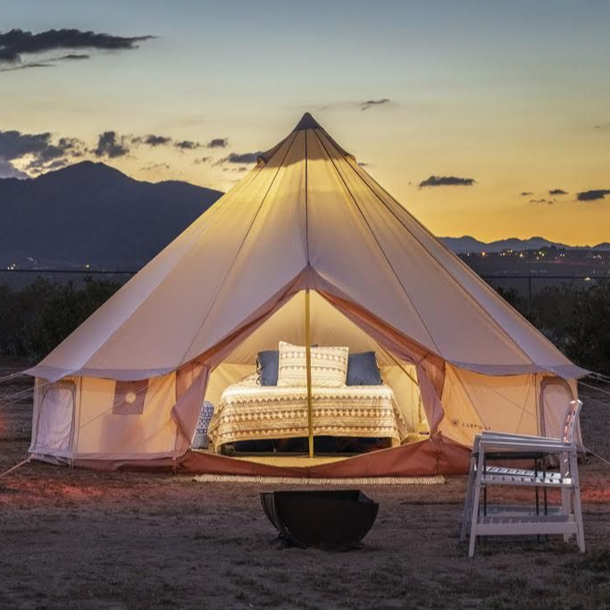 Tienda de campaña de lona tipo - Outdoor Camping And Glamping reseña y precio