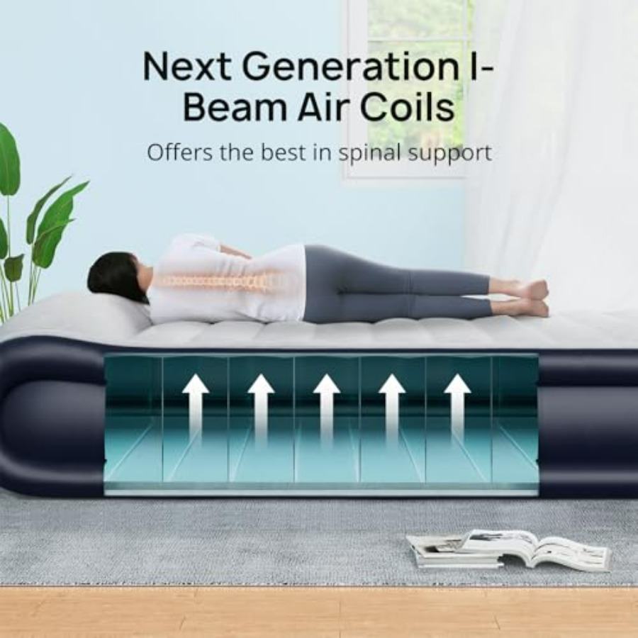 Colchón Inflable Queen con Bom - Camp Pillow Compressible reseña y precio