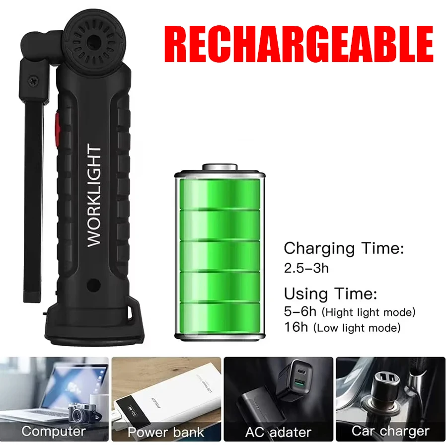 Linterna de luz de trabajo mag - Outdoor Camping Lamp reseña y precio