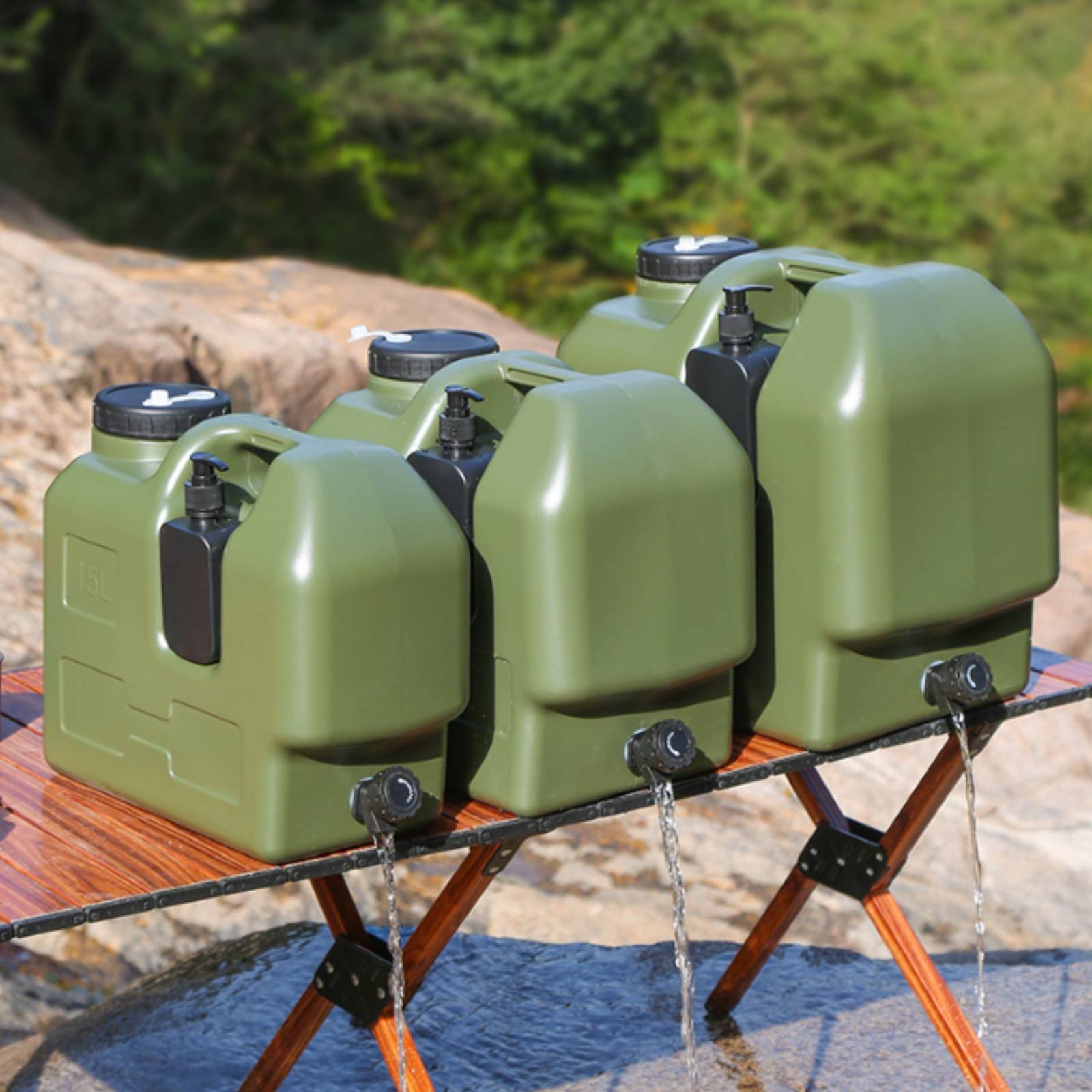 Contenedor de agua con grifo,  - Outdoor Camping Food reseña y precio