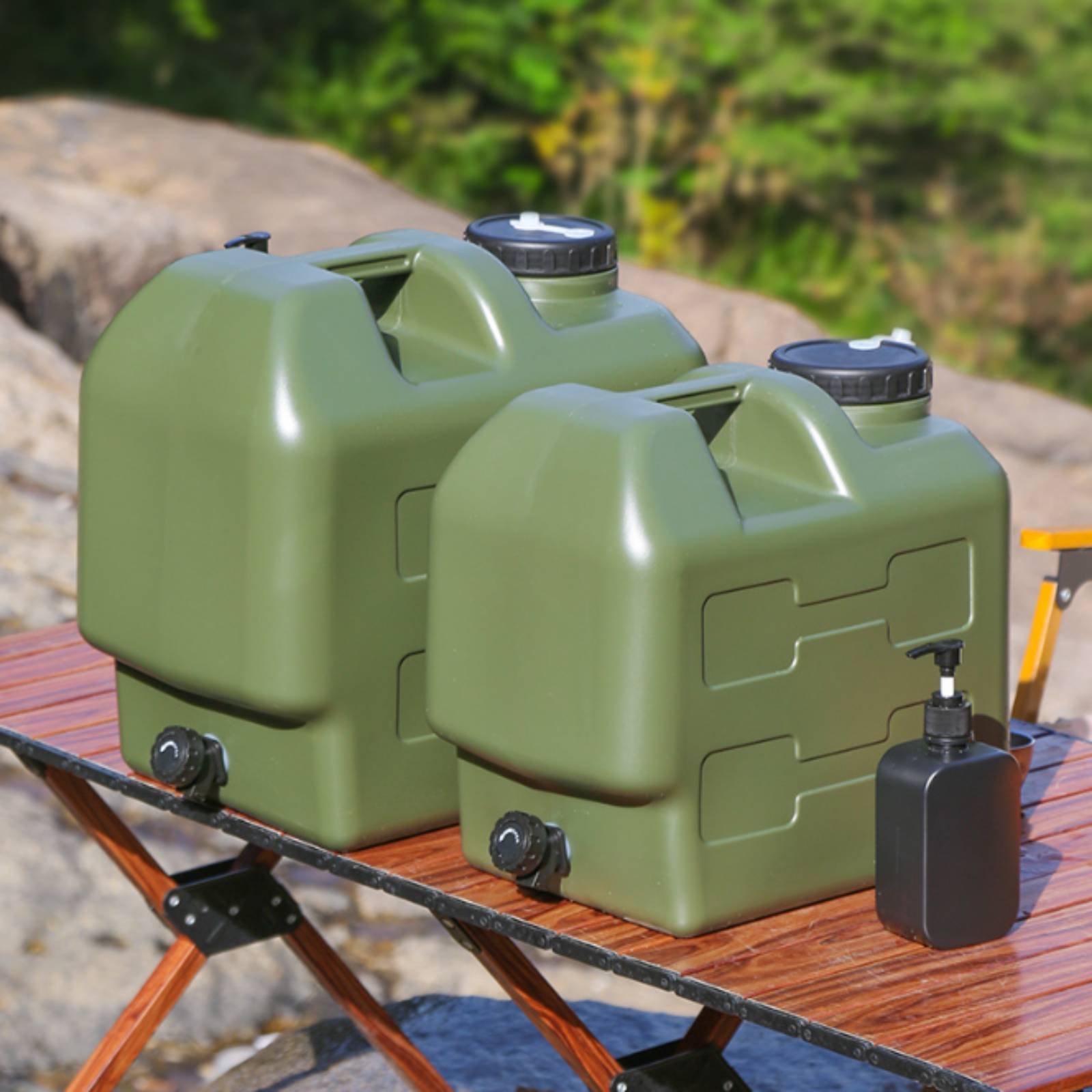 Contenedor de agua con grifo,  - Outdoor Camping Food reseña y precio