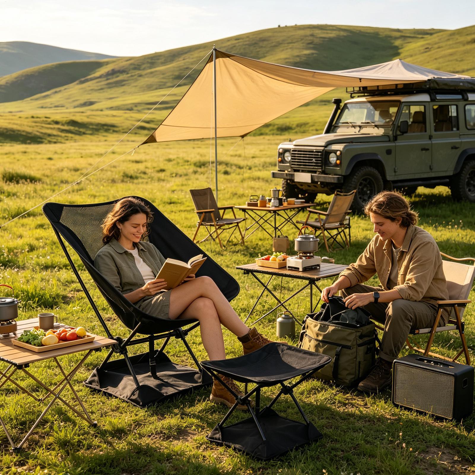 Lona de suelo Oxford antidesli - Outdoor Camping Loveseat reseña y precio