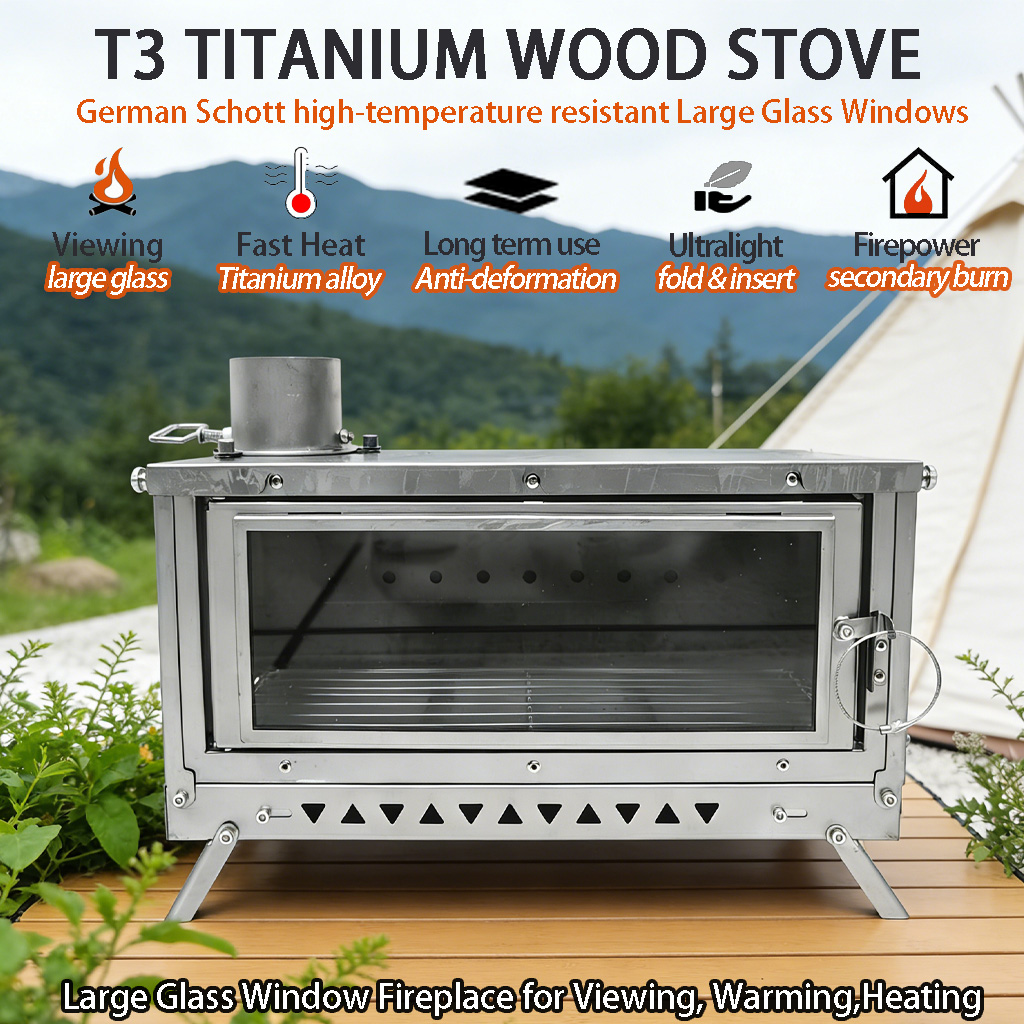 Estufa de tienda de campaña DA - Outdoor Camping Wood Burning Stove reseña y precio