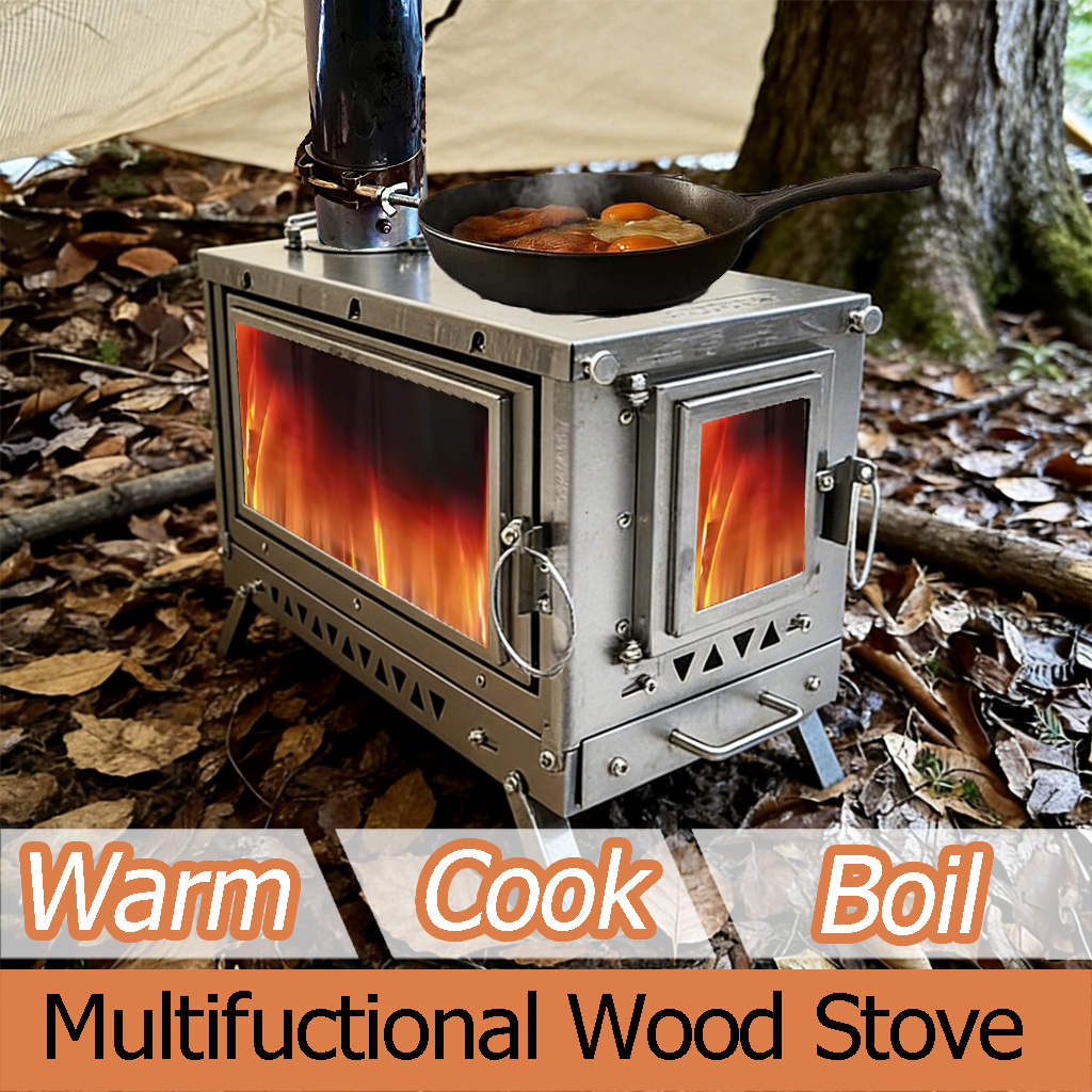 Estufa de tienda de campaña DA - Outdoor Camping Wood Burning Stove reseña y precio