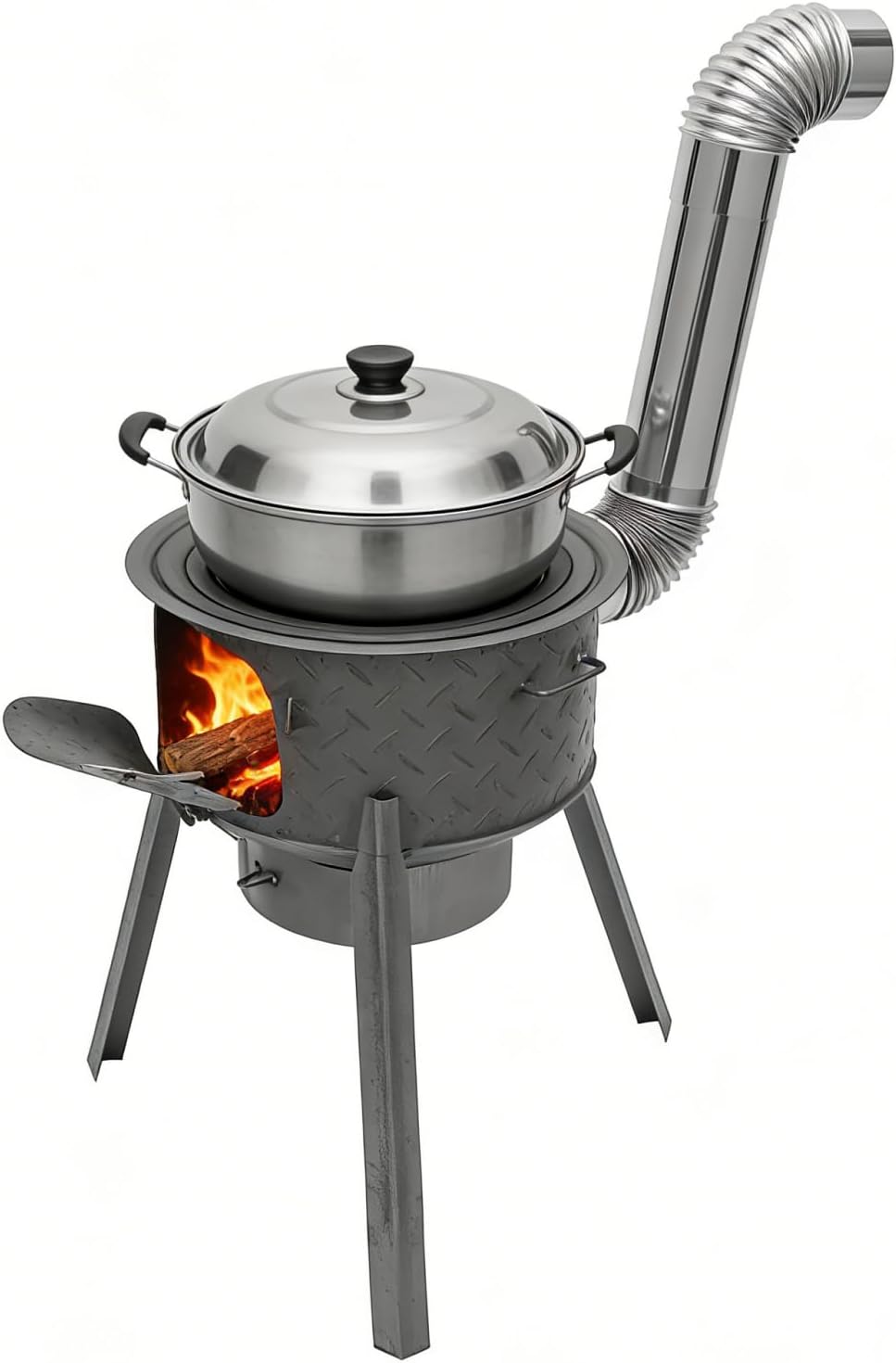 Estufa Portátil de Leña para A - Outdoor Camping Wood Burning Stove reseña y precio