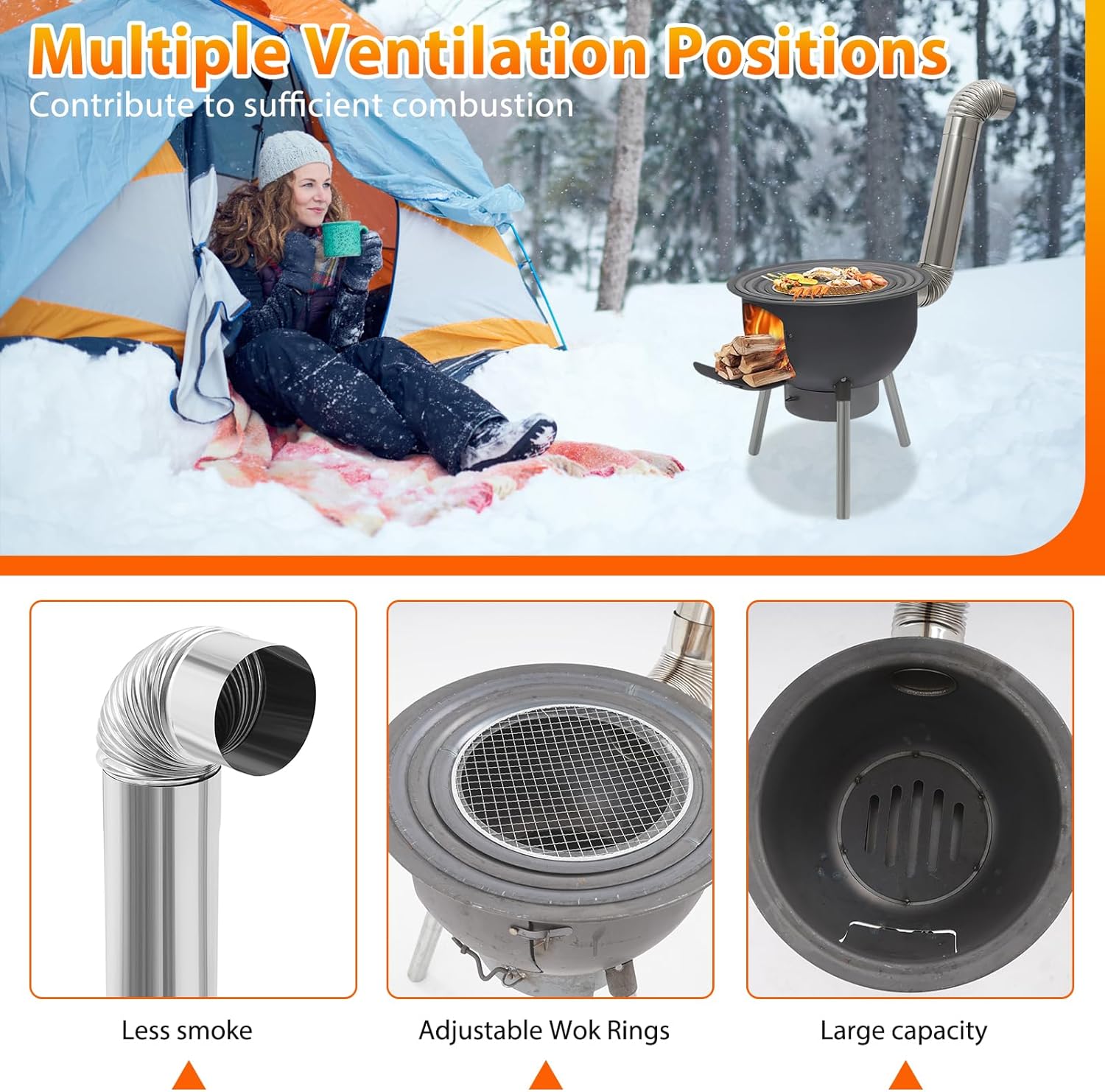 Estufa Portátil de Leña para A - Outdoor Camping Wood Burning Stove reseña y precio