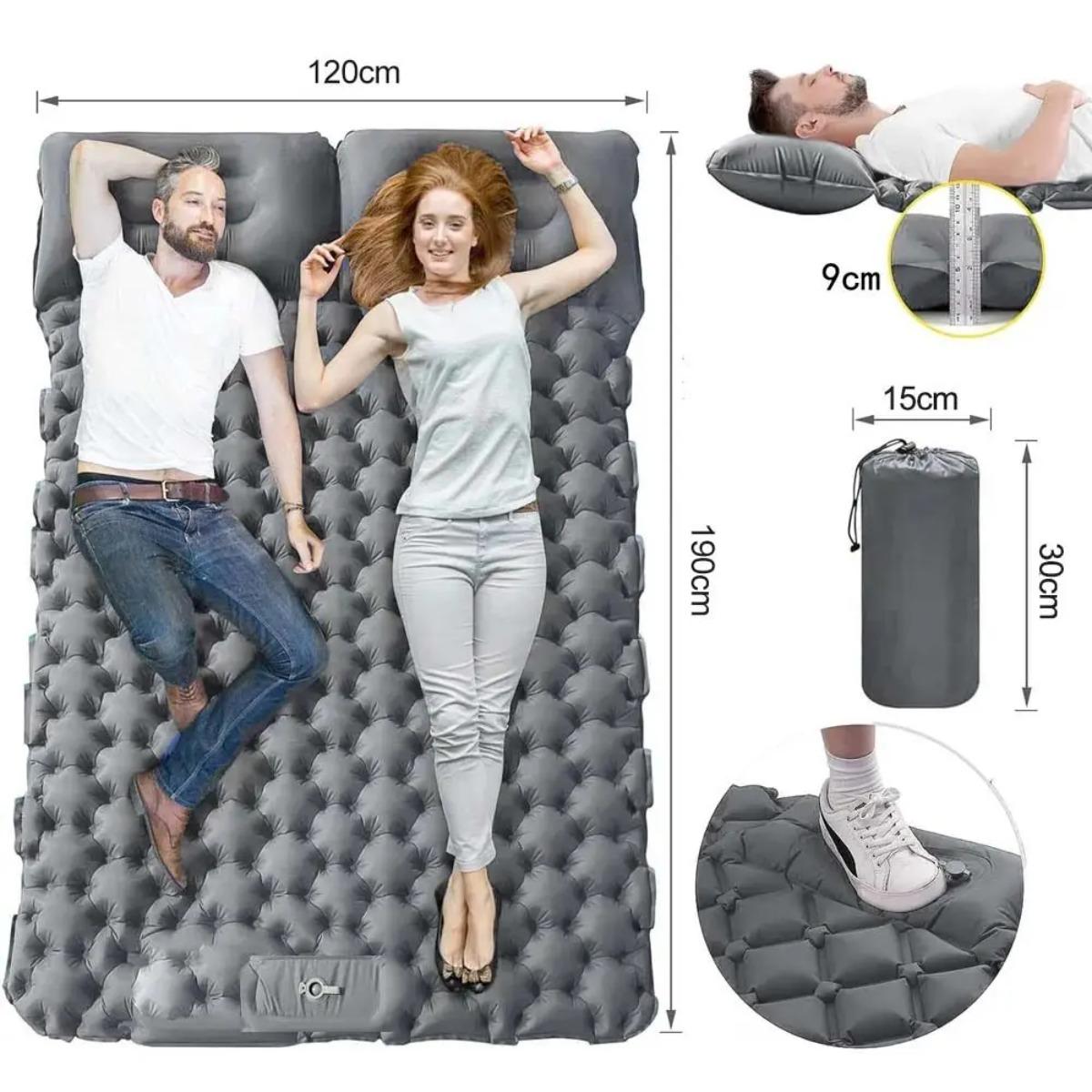 Colchón de aire inflable indiv - Camp Pillow Compressible reseña y precio
