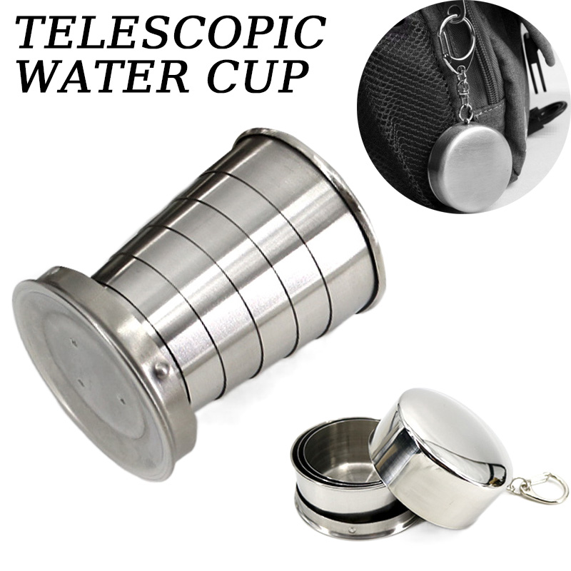Taza Plegable de Acero Inoxida - Outdoor Camping Utensils reseña y precio