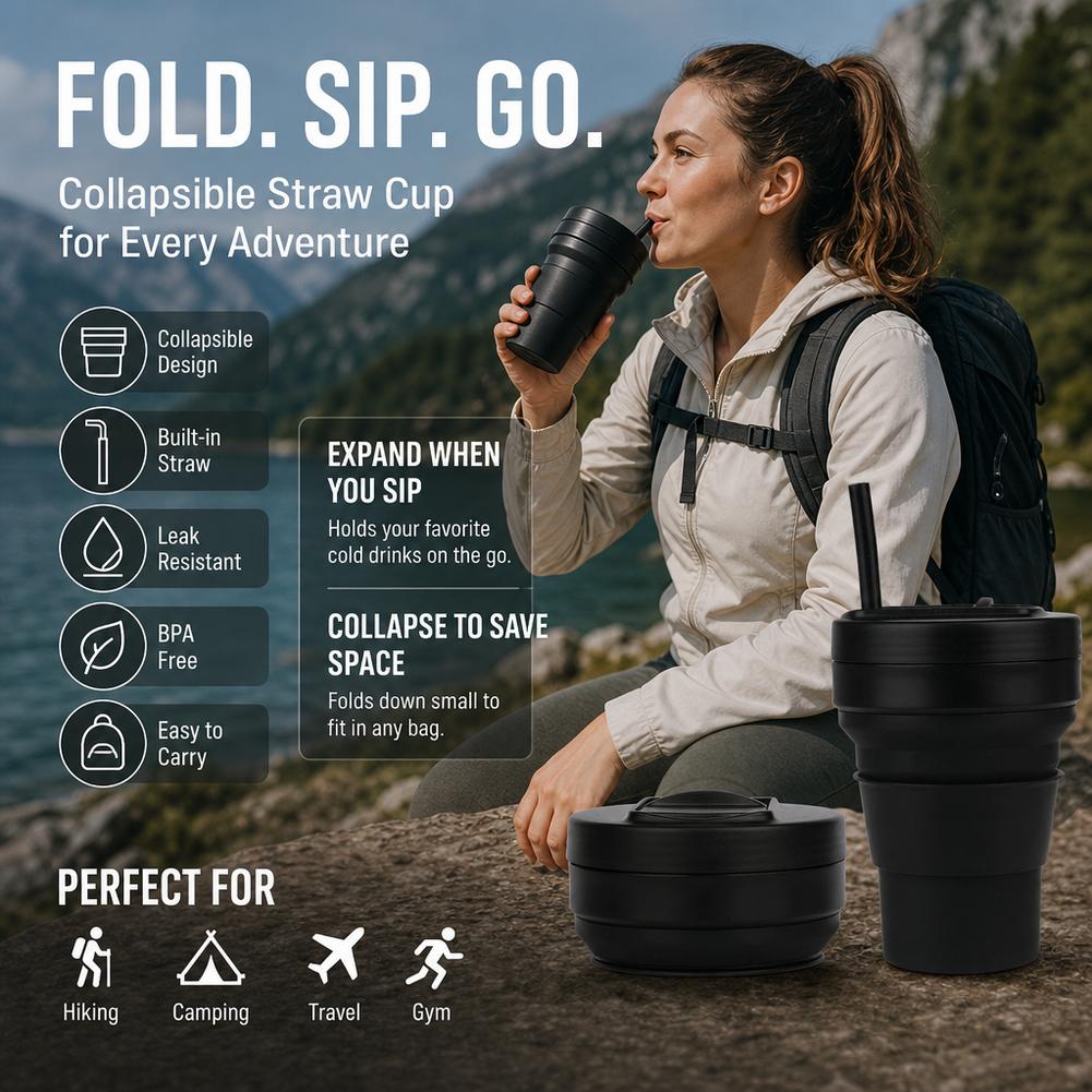 Taza de Café Plegable de Silic - Collapsible Water Bottle reseña y precio