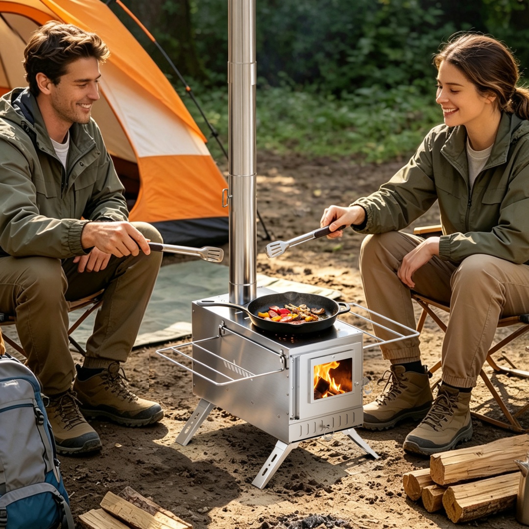 Estufa Portátil de Leña para S - Outdoor Camping Wood Burning Stove reseña y precio