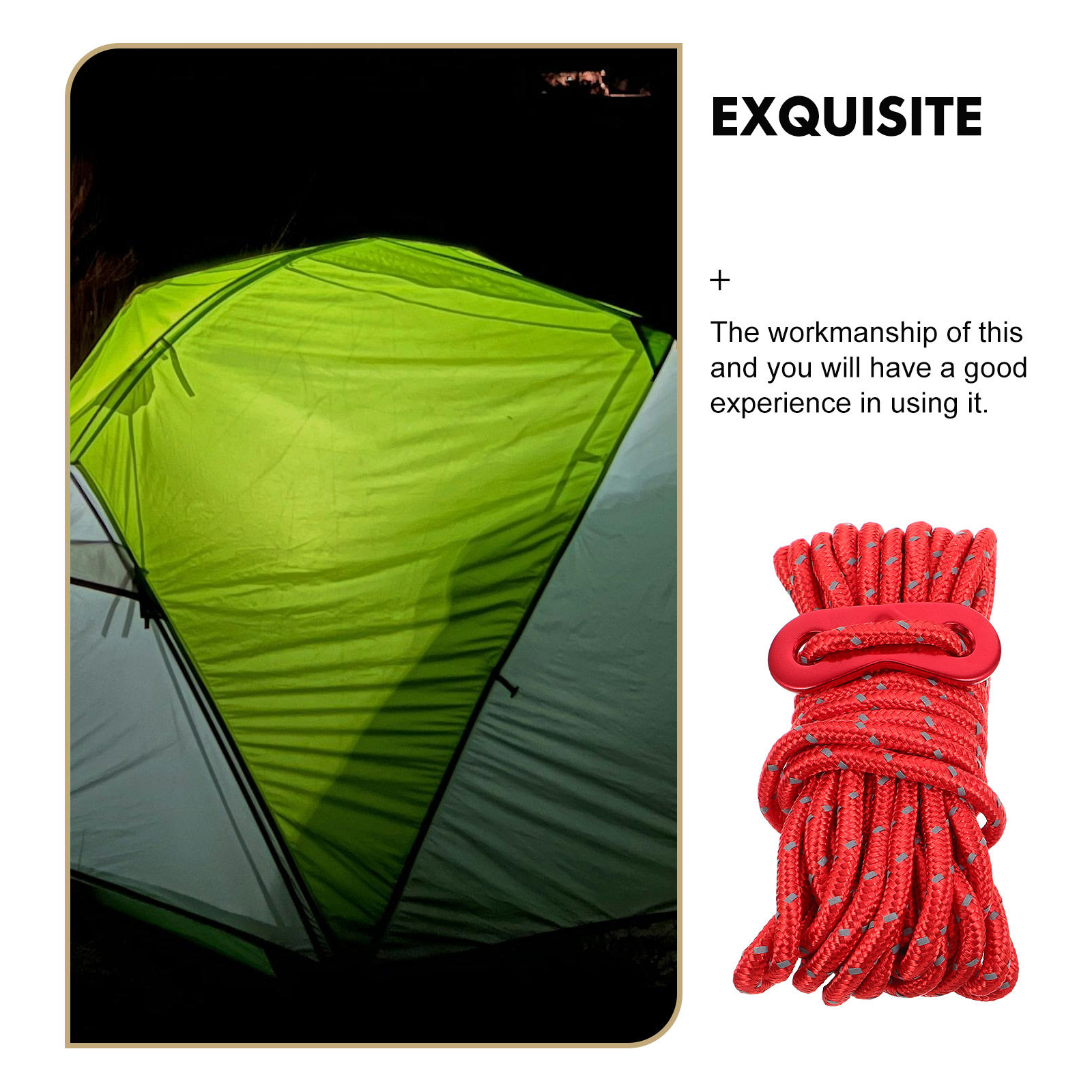 Juego de 4 cuerdas gruesas y r - Outdoor Camping Guy reseña y precio
