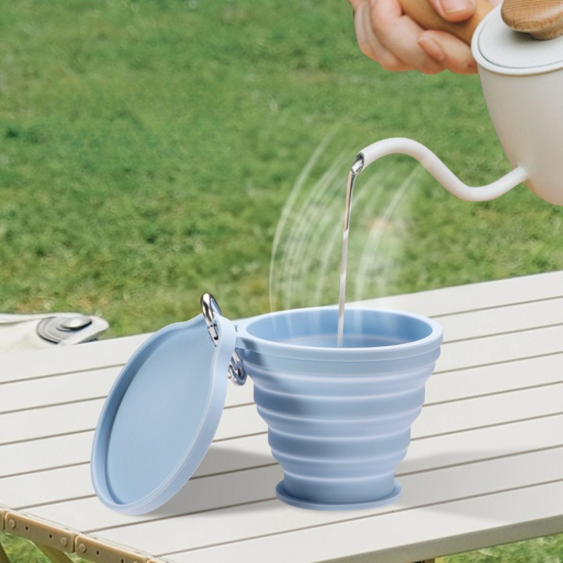 Taza de agua plegable de silic - Outdoor Camping Food reseña y precio