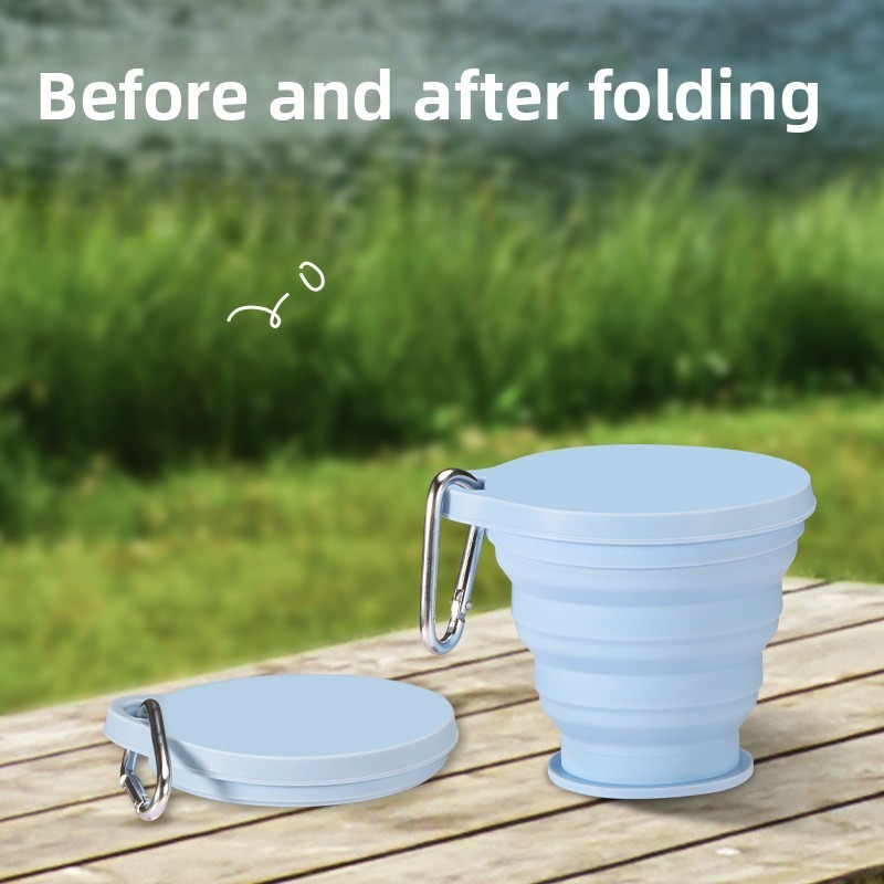 Taza de agua plegable de silic - Outdoor Camping Food reseña y precio