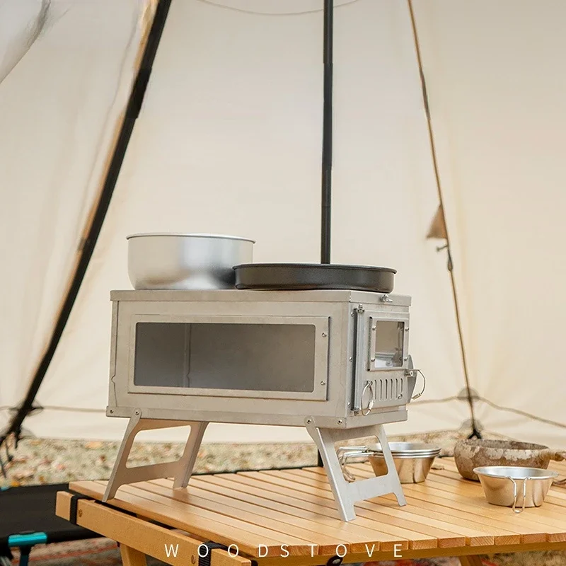Estufa para Tienda de Campaña  - Outdoor Camping Wood Burning Stove reseña y precio